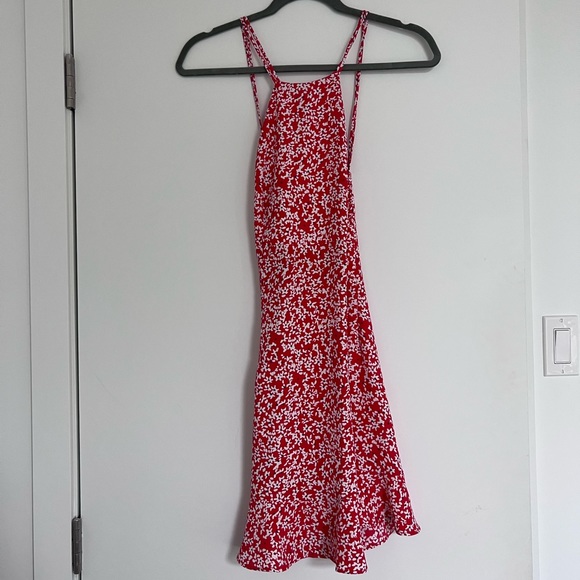 Zara Red Floral Mini Dress - Picture 2 of 5